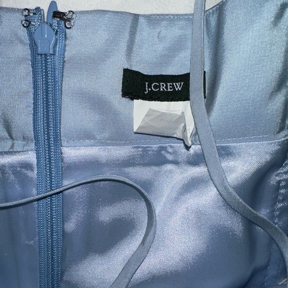J. Crew 100% silk wedding guest dress blue sheath size 8 - Picture 2 of 7